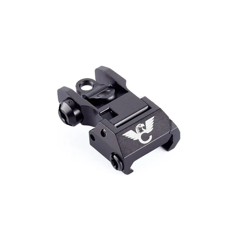 REAR SIGHT, MANUAL DEPLOY, AR PLATFORM, RAIL MOUNT