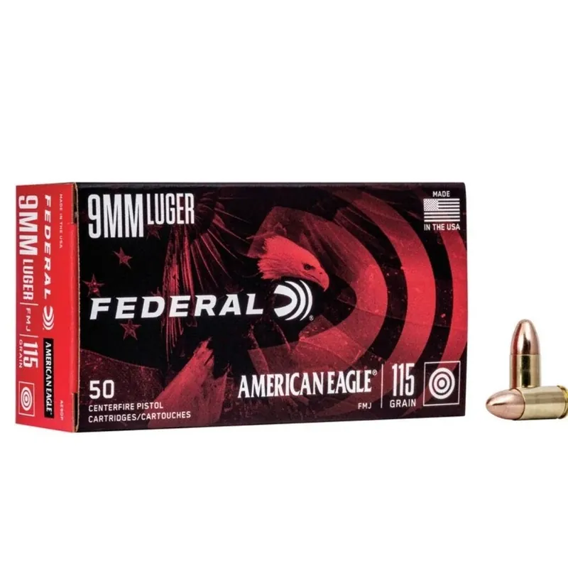 9MM FEDERAL AE9DP, 115GR, FMJ, 50/BOX