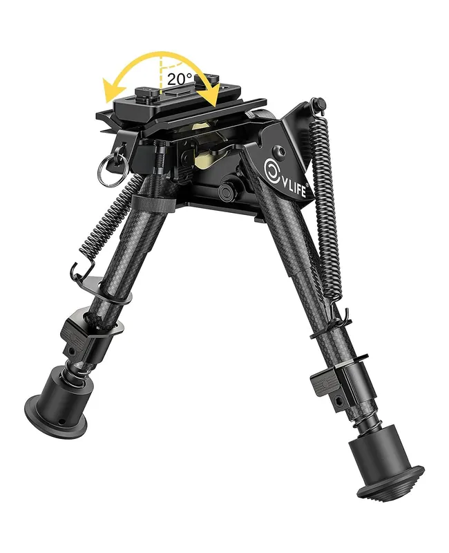 CVLIFE 6-9 Inches Rifle Bipod Pivot Tilting Bipods Compatible with Mlok