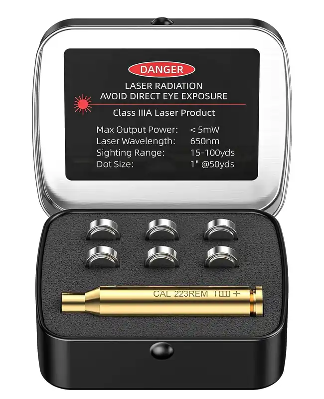 CVLIFE 223 5.56mm Red Laser Boresighter with Extra Batteries