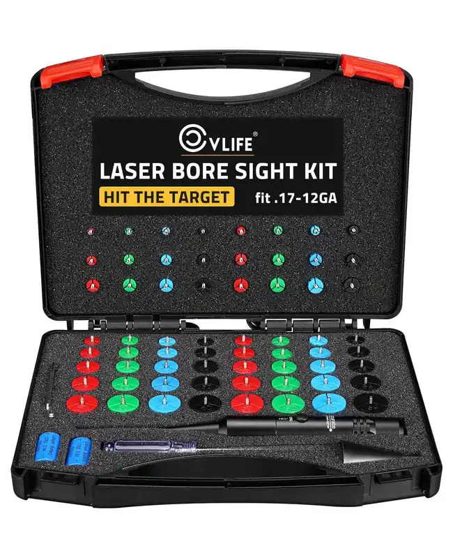 CVLIFE Bore Sight Laser Kit with 64 Adapters fit 0.17 to 12GA Calibers