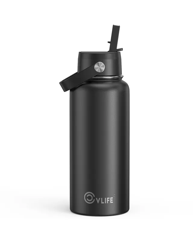 CVLIFE 32 Oz Insulated Water Bottle with Straw