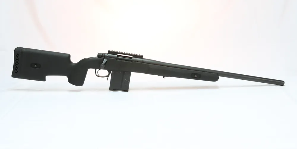 Tactical Remington short action 700 cut for CDI detachable magazine bottom metal