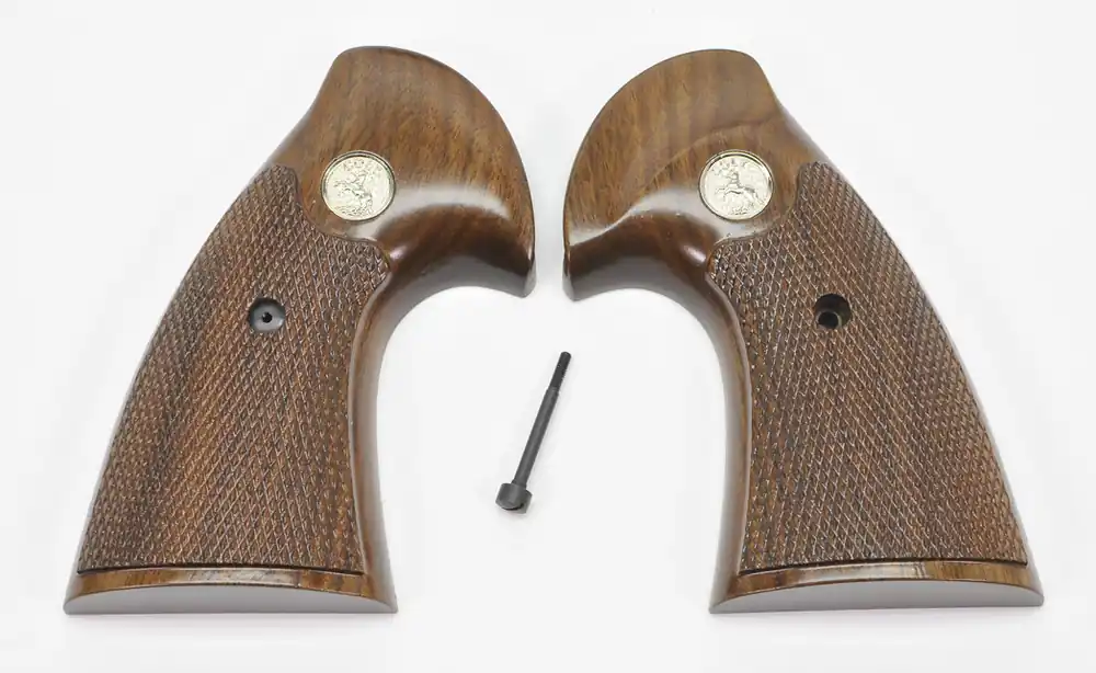 Colt Python Generation 2 Presentation Grips. For DOM 1960-1974. Silver Medallions. New