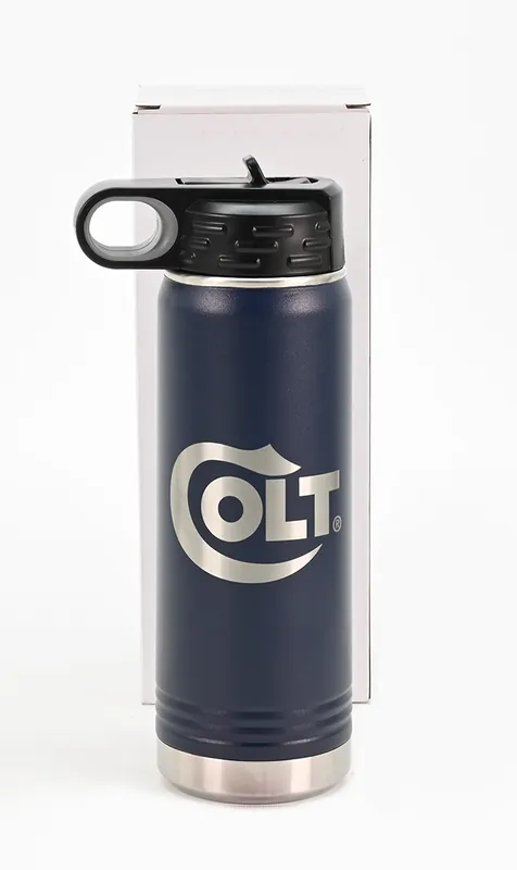 Colt Serpentine Logo 20oz Navy Blue Water Bottle. Brand New
