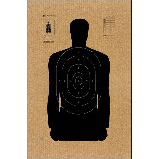 Action Targets Reduced B-27 Cardboard Target