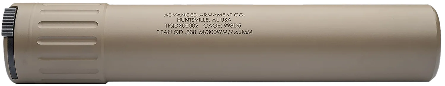 ADVANCED ARMAMENT COMPANY 86601 Titan-QD338LM/8.6BLK 1.85″ FDE Titanium