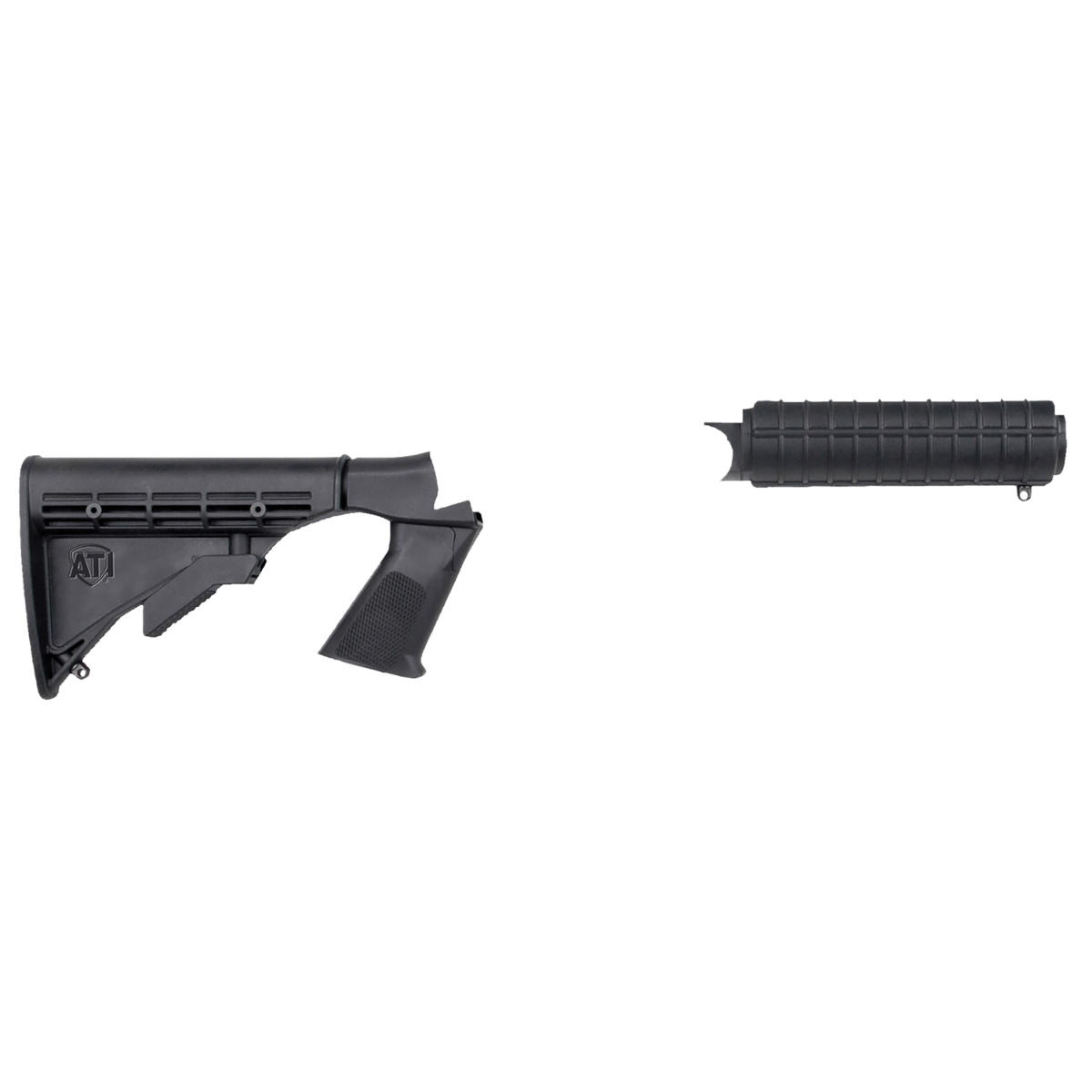 Advanced Technology Shotforce Stock Package, Black Pistol Grip Ribbed Forend for H&R, New England – HRN4100