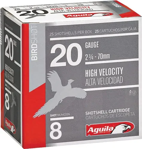 AGUILA SHOTSHELL 20GA 2.75" 1OZ #8 250RD CASE