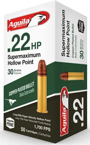 AGUILA SUPER MAX 22LR 30GR COPPER-HP 1000RD CASE
