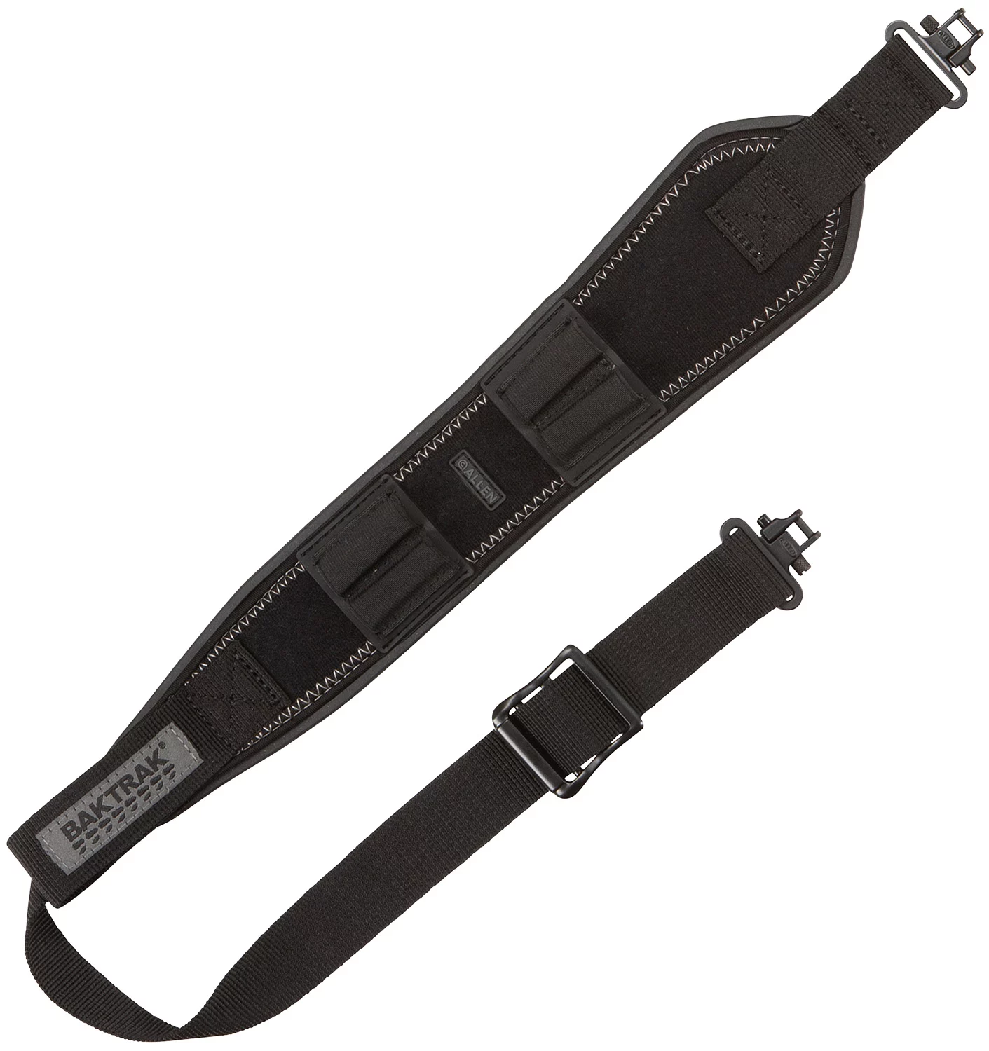 Allen 8385 BulletRifle/Shotgun Sling w/Swivels Black Nylon Webbing w/BakTrak Grip Panel Back, Adjustable Length 28″ to 35″, 3″ Wide