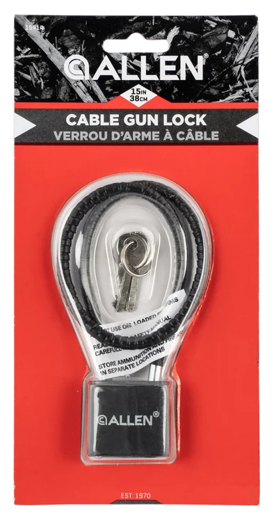 Allen Cable Lock 15" Black for Handguns, Rifles, Shotguns