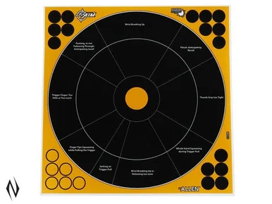 ALLEN EZ AIM SPLASH ADHESIVE 12" HANDGUN TRAINER TARGET 5PK
