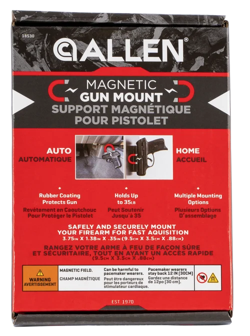 Allen Magnetic Handgun Mount, 35lb Capacity