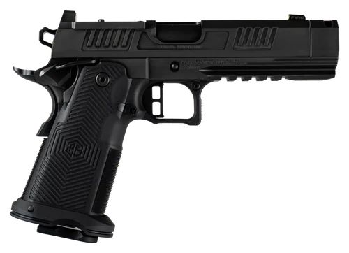 Alpha Foxtrot AF1911 Romulus 9mm 20rd, 4.25" Bull Compensated Barrel, Black, Optic Ready, Serrated, Beavertail, Picatinny Rail, RMR/RMSc Footprint