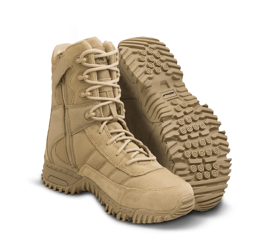 Altama Tactical Boots – Vengeance SR 8″ Side Zip Boots – Tan