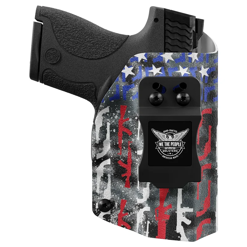 American Flag in Guns Patriotic Colors Custom Printed Holster – IWB Kydex Holster