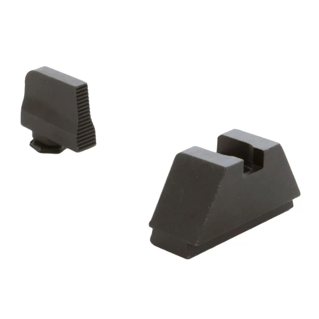 Ameriglo Glock 2XL Tall Black serrated .350″ FRONT, Flat Black .429″ REAR