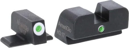 Ameriglo Green Tritium White/Green Single Dot Outline Rear Sight for SIG Sauer #8 Height