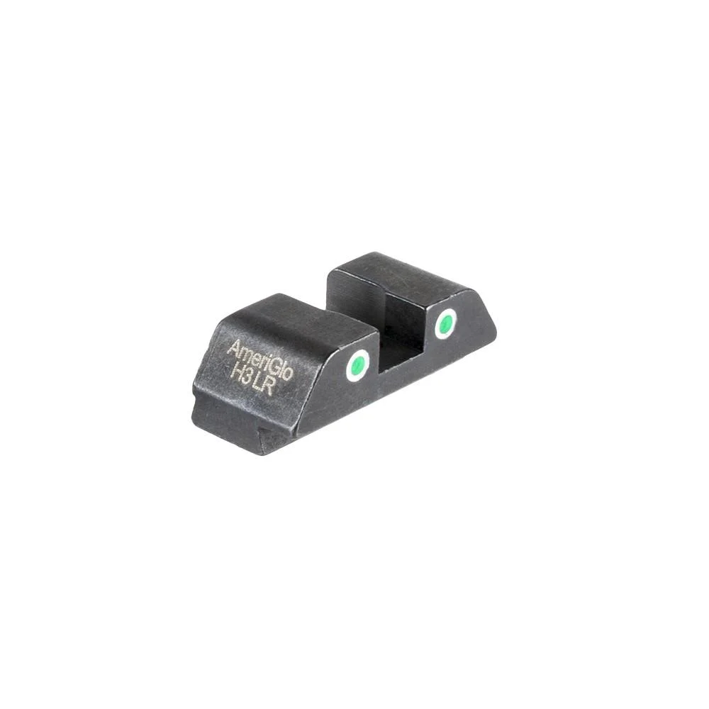 Ameriglo Tritium 2-Dot Rear Night Sight for Glock 42/43/43X/48 Green Tritium White Outline