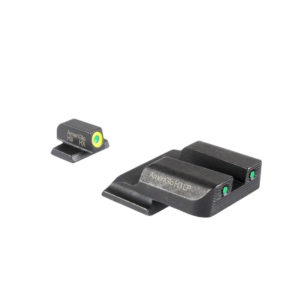 Ameriglo Trooper Tritium Night Sight Set Green Rear LumiGreen Front for S&W M&P Shield