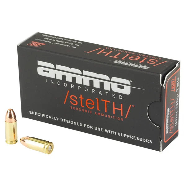 AMMO INC 9MM LUGER 165GR TMC STEALTH SUBSONIC 50RD