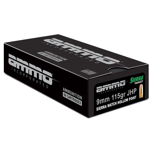 AMMO INC MATCH 9MM 115GR JHP 50RD