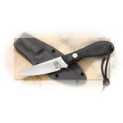 Arkansas Made Dozier Black Widow Caper Black G-10-Vertical