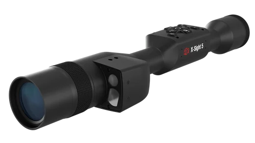 ATN X-Sight 5 Hunting Scope, 5-25x30mm, Black, Multi-Reticle, Integrated Laser Rangefinder