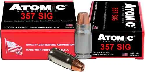 Atomic.357 Sig 147 gr BHP ammo