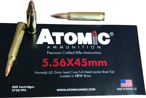ATOMIC 5.56X45 62GR FMJ 500RD