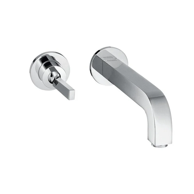 AXOR Citterio Single Handle Wall Mount Bathroom Sink Faucet in Chrome | Ferguson