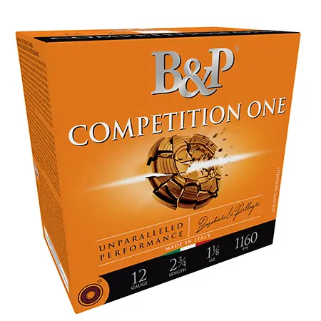 B&P Ammunition 12B1CP9 Competition One12Gauge 2.75″ 1oz 9Shot 25 Per Box/10 Case