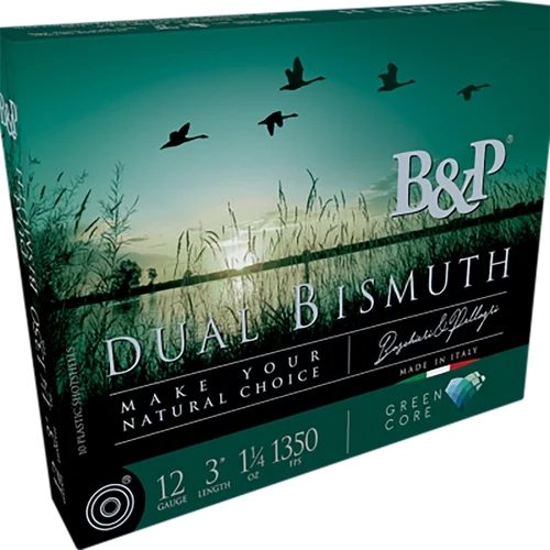 B&P Dual Bismuth 12 Ga, 3", 1 1/4 oz, Bismuth 3/4 Shot, 10rd Box