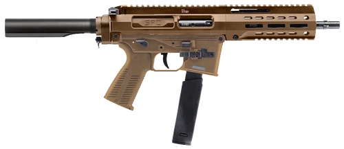 B&T SPC10 9mm, 8.9" Barrel, Coyote Brown, Buffer Tube, Glock Mag Compatible, 30rd