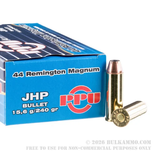 500Rounds of .44 Mag Ammo by Prvi Partizan - 240gr JHP