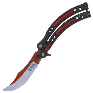Balisong Trainer Black Red NTPBF14T