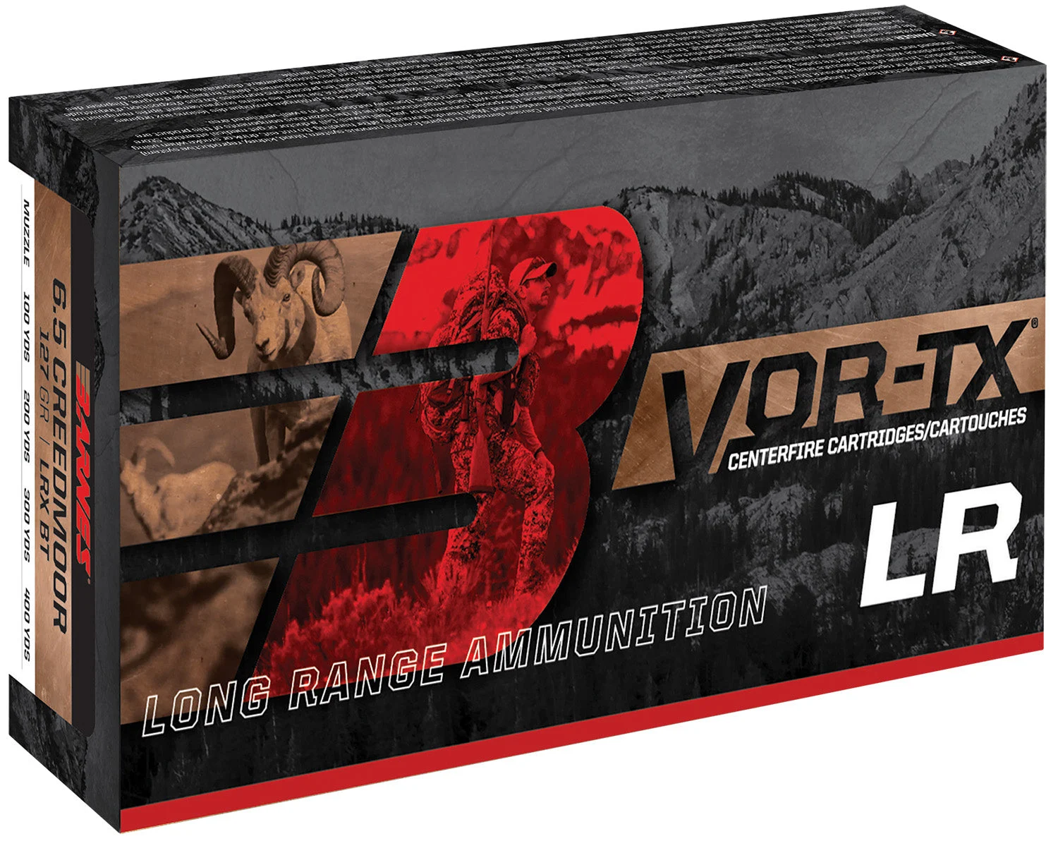 Barnes 30232 VOR-TX Long Range LRX Boat Tail95 Grain 6mm Creedmoor