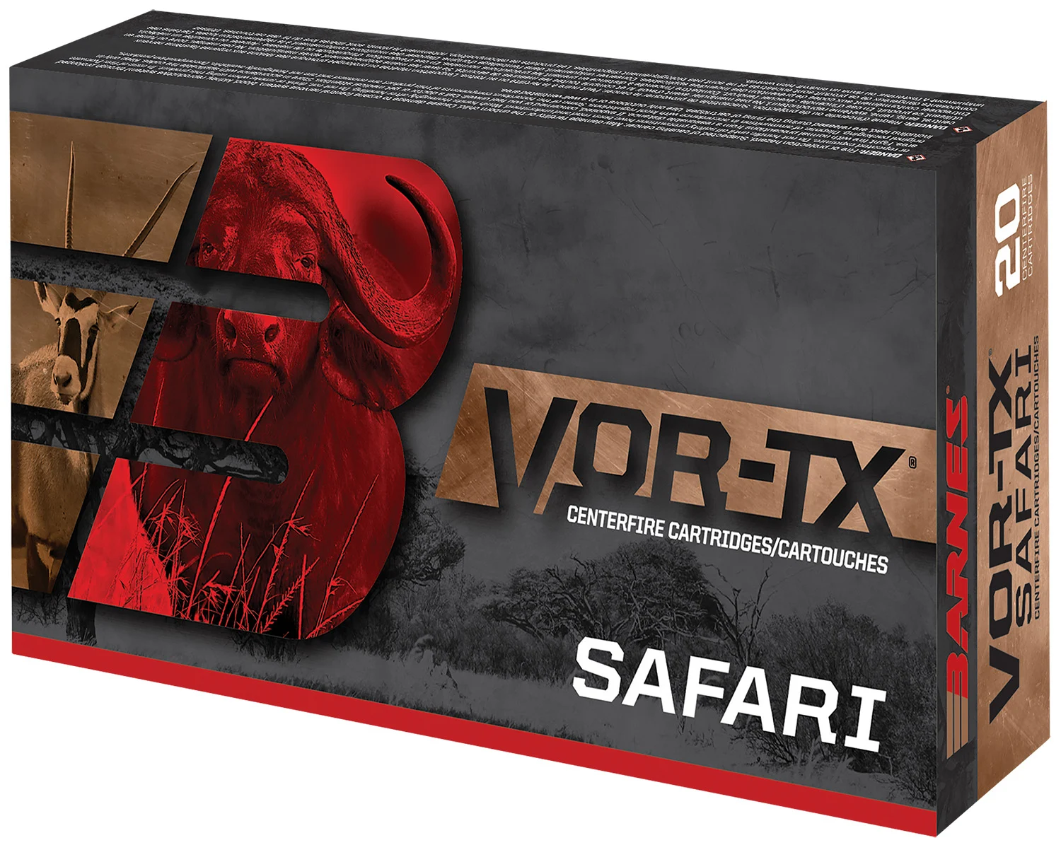 Barnes Bullets 22018 VOR-TX Safari 416Rem Mag 400gr Round Nose Banded Solid 20 Per Box/10 Case