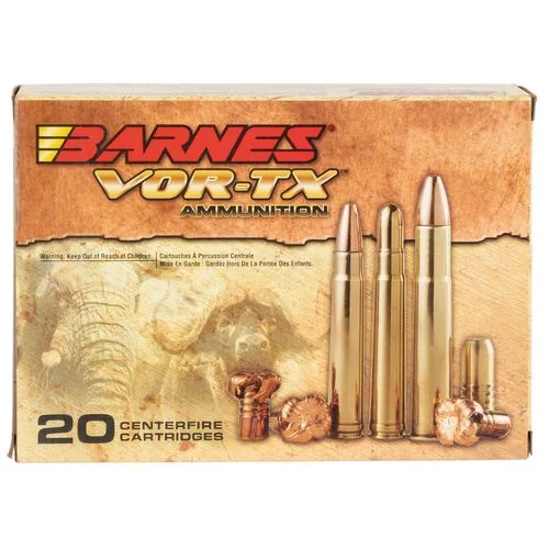 Barnes Bullets 22033 VOR-TX Safari 500 Nitro 570 gr Round Nose Banded Solid 20 Bx/ 10 Cs