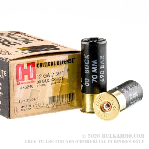 100 Rounds of 12ga Ammo by Hornady -00 Buck
