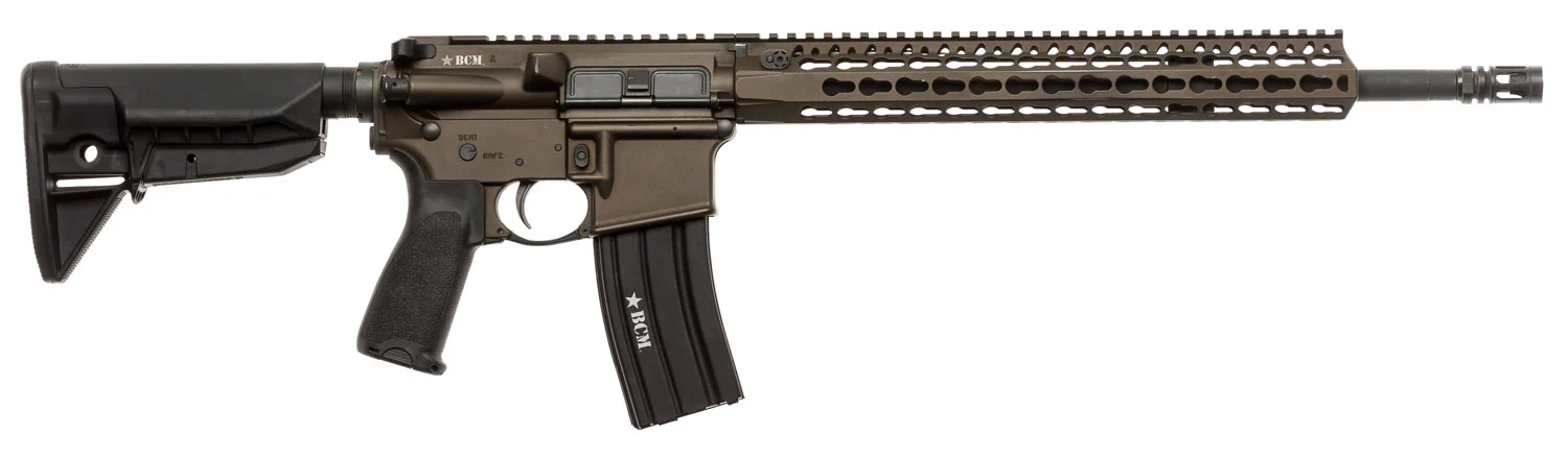 BCM 750790BRZ RECCE-16 KMR-A 223 Rem,5.56x45mm NATO 16″ 30+1 Bronze Cerakote, Black Manganese Phosphate, 6 Position Stock Black Bravo Mod 3 Grip