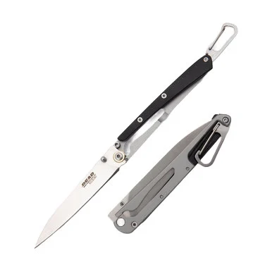 Bear Edge Minimal Framelock Folding Knife Satin/Black G-10 BR71527