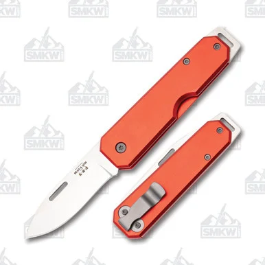 Bear & Son 110 Folding Knife Red 2.37 Inch Plain Satin Drop Point BR110RD