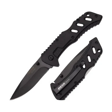 Bear & Son Bear Edge Spring Assisted Folding Knife 3in Plain Aluminum