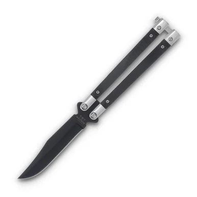 Bear & Son G-10 Balisong 4in Black 440 Clip Point BRGB17B