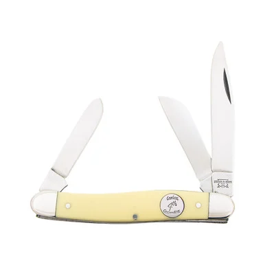 Bear & Son Large Yellow Delrin Large Stockman Folding Knife BRC347