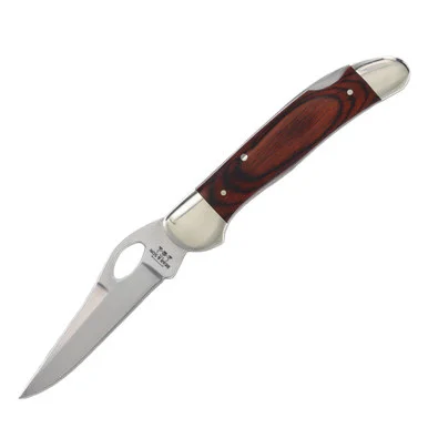 Bear & Son Locking Cowhand Folding Knife Satin Carbon Steel/Rosewood BR2150LR