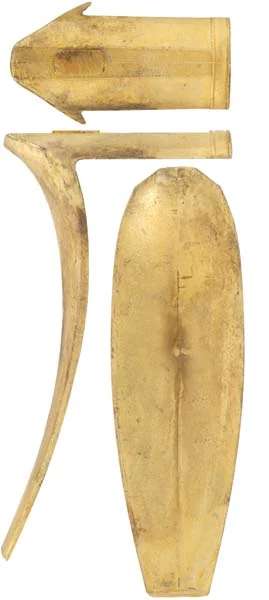 Bedford County Pennsylvania Style Buttplate,wax cast brassOverall length 4-3/8", width 1-13/32", comb 2-19/64"