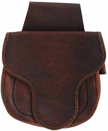 Belt bag, elk tanned leather,8" by 7", beaver tail flap